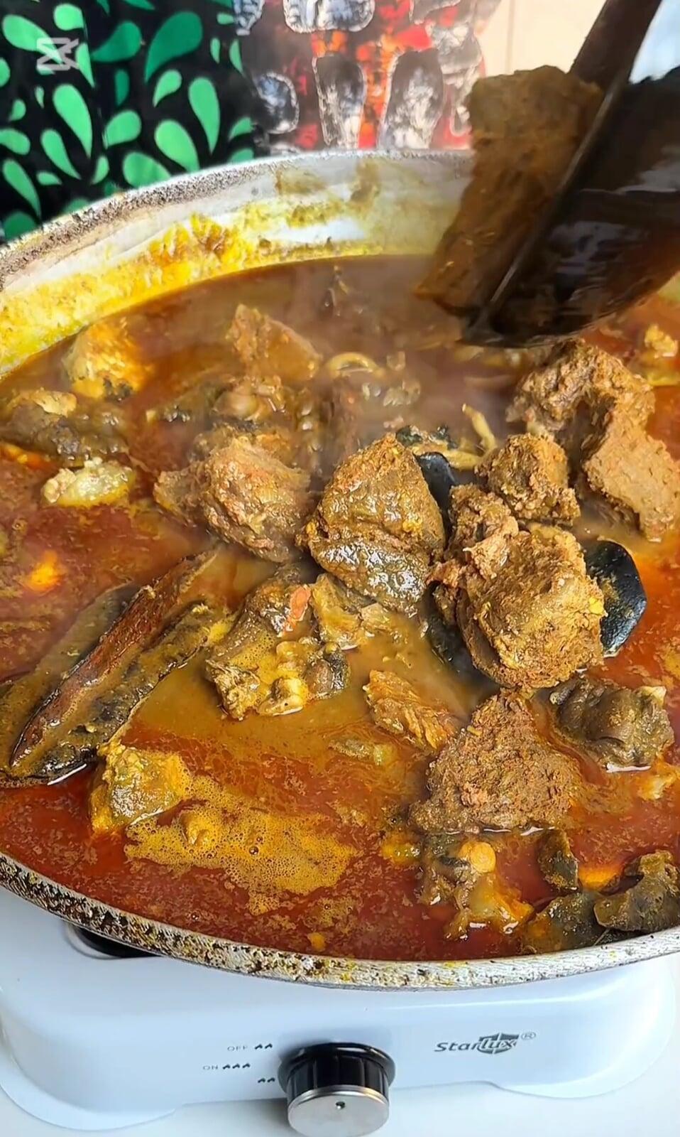 Banga Soup with Goat Assorted